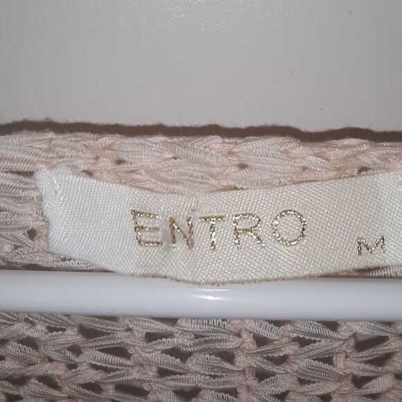 Entro Crochet Rose Pink Top Size Medium - Picture 3 of 5